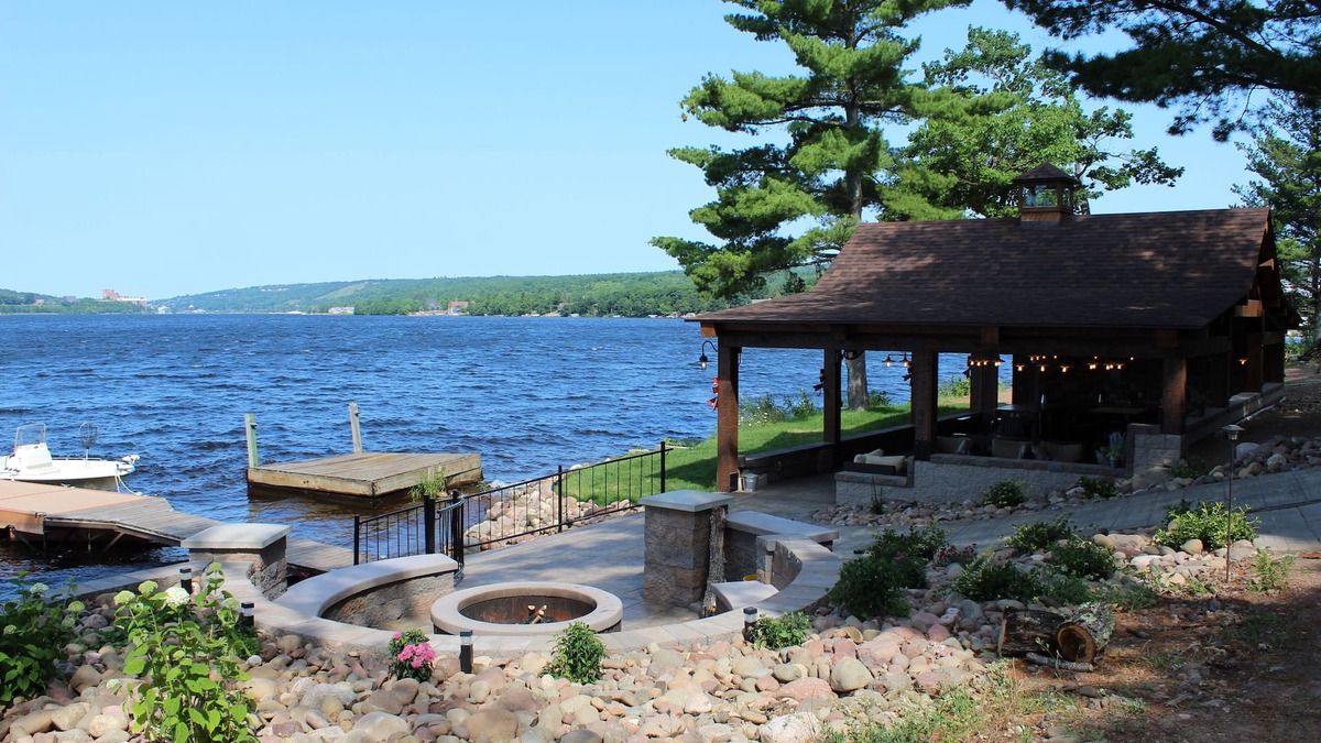 Dollar Bay House | Kemp's Rentals-Loft Rental -Sauna-next to Portage Lake-Beach-Fire pit & Pavilion