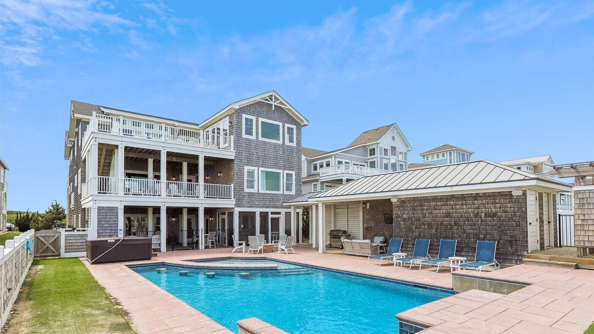Pine Island House | Knot Home - 16BR OF in Corolla with Pool, Elevator, Theater, Game Room and More!