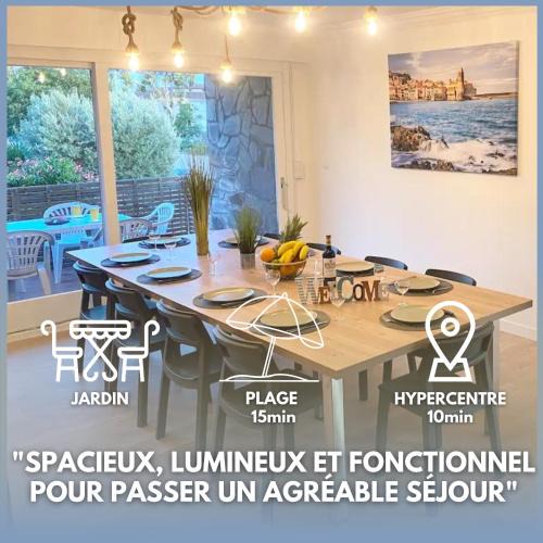 Moyen-Vernet House | L'Artmonie - Climatisé - Jardin - Centre-ville - Plage