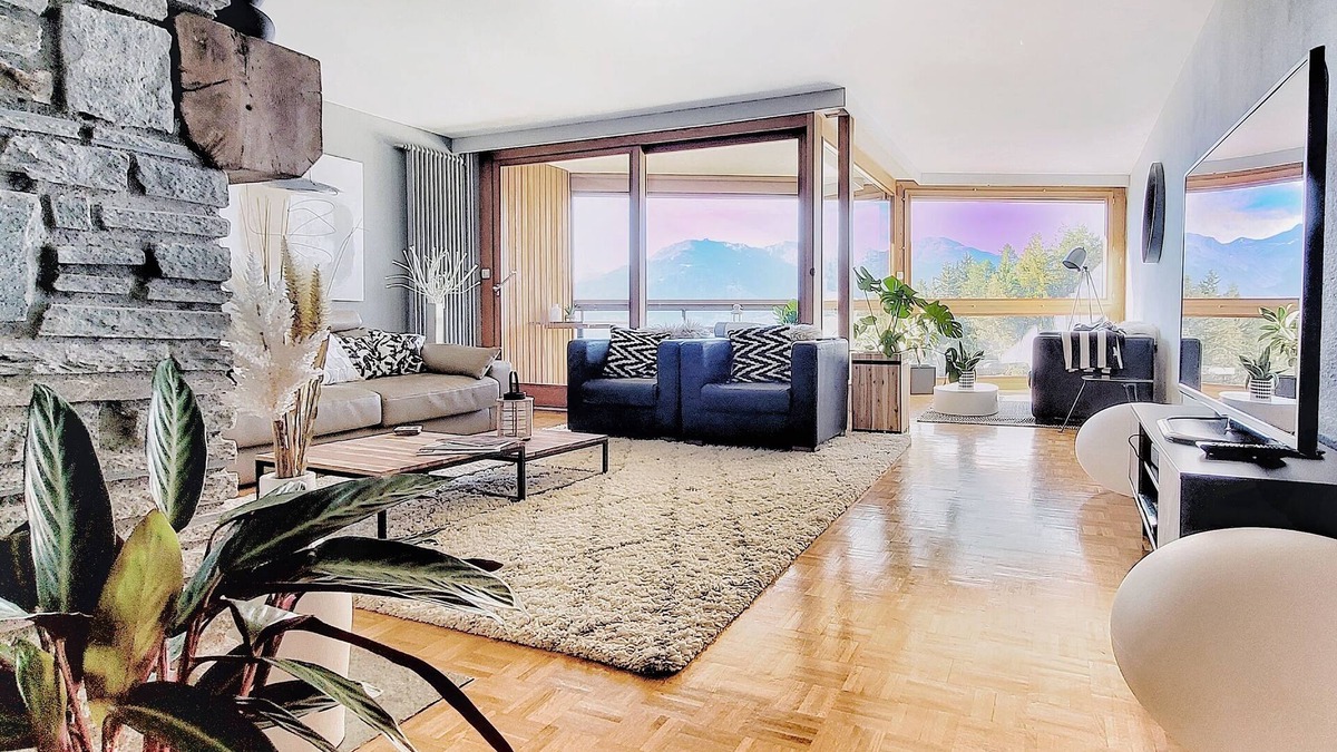 Randogne Apartment | L'AvantGardiste, spacious duplex apartment (6 Bedrooms) with panoramic view