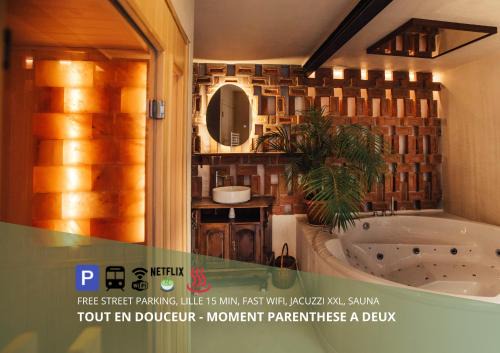 Croix Apartment | La Douce Lille Croix Spa Privatif by Moment Parenthèse