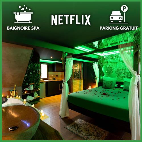 Schirrhein Apartment | La Forêt Enchantée - Chambre à thème Love Room Jacuzzi - Évasion pour deux