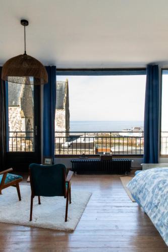 Le Treport House | La Maison Bleue, terrasses et vue panoramique mer