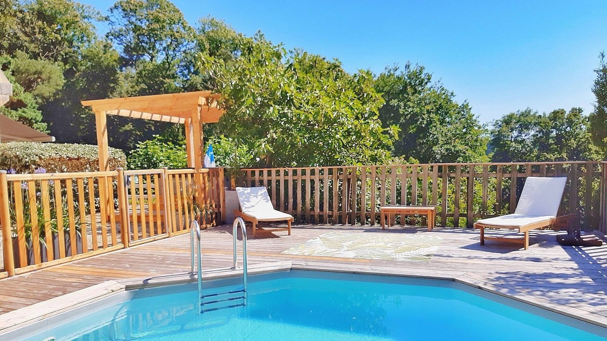Morlaix House | La Villa Saint Kirio - swimming pool and jacuzzi - near Carantec