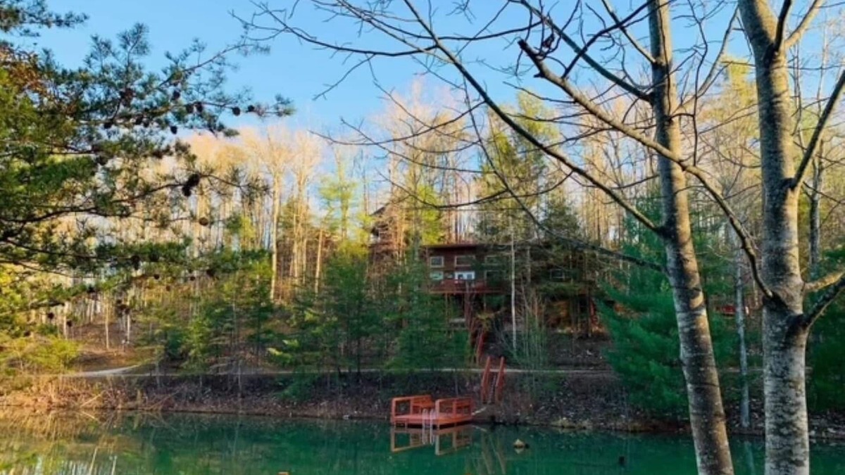 Rogers Cabin | Lake Cabin with Breathtaking Lake View & Private Dock. Hot Tub.Pool Table. Wi-Fi