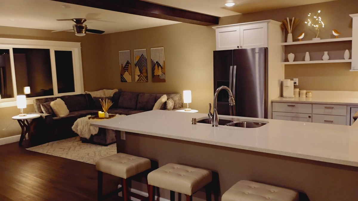 Palmer Apartment | Lake Front Retreat Private Dock Kayaks Gas Fire Pit-No Cleaning Fee!