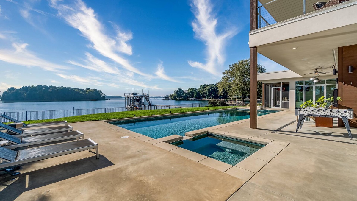Mayhew House | Lake Norman Lakefront w/Pool ~ AMAZING Lake Views ~ Indoor PICKLEBALL with A/C