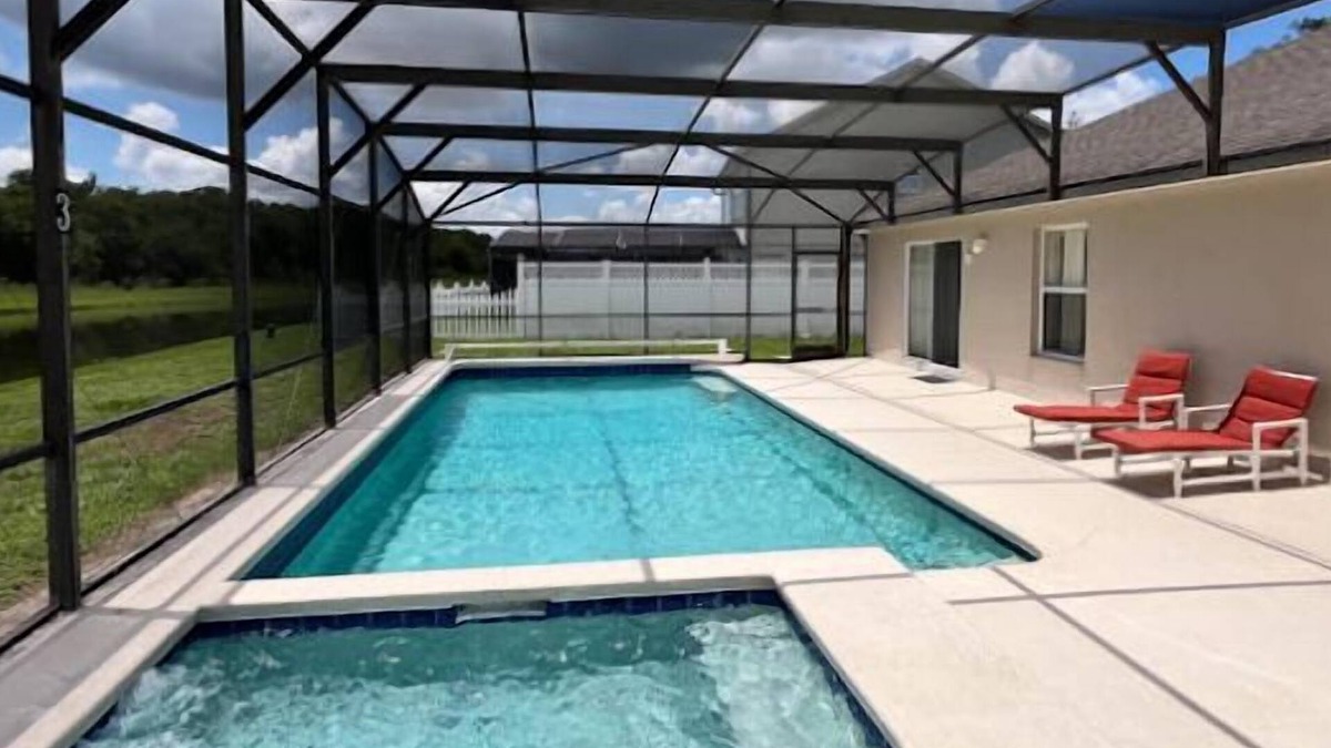 Crescent Lakes House | Lake View - South Facing Pool & Spa - Game Room - Nr Disney - Quiet Community