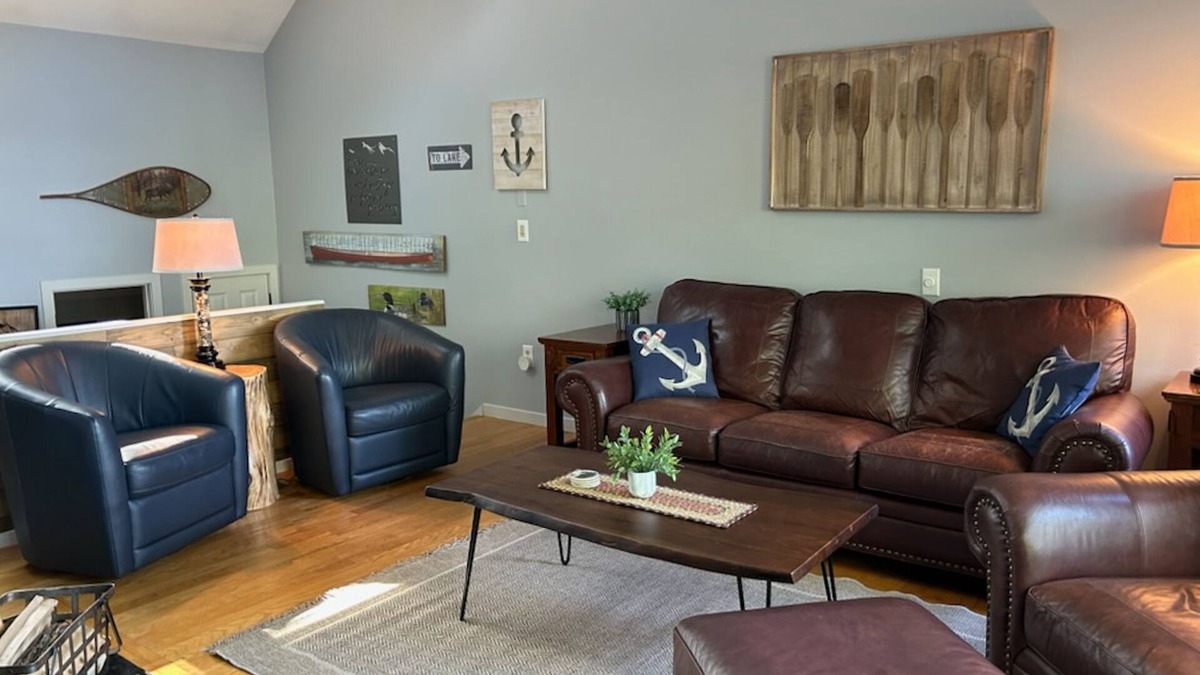 Gilford Condo | Lake-view townhome at Samoset with pools, beach, WiFi, & AC