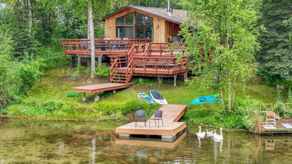 Meadow Lakes Cabin | Lakefront Cabin! Hot tub, woodstove, kayaks, paddle boards. King bed! Sleeps 6.