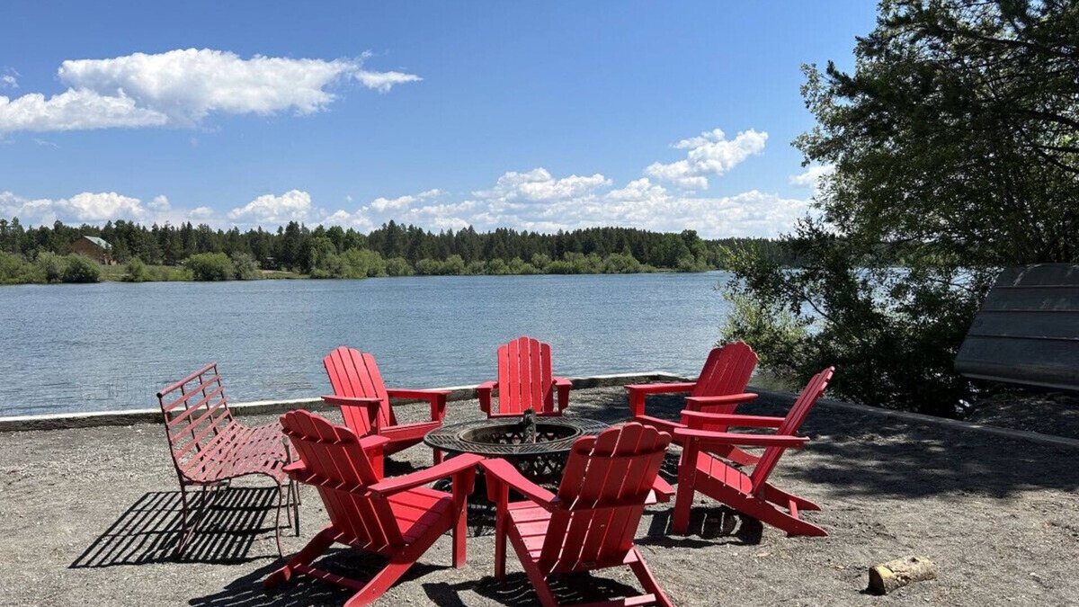 Island Park House | Lakefront cabin with private dock and fire pit - Hidden Bear Cabin