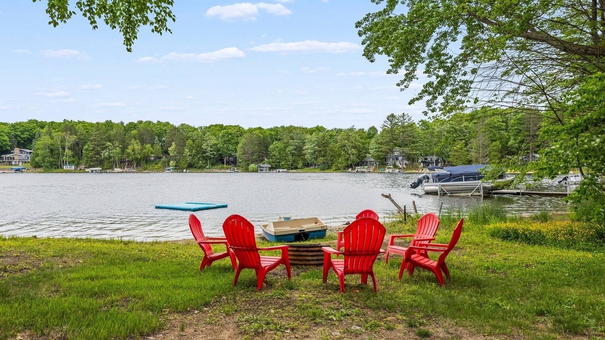 Gaylord House | Lakefront Cottage-Stunning Views! Sandy Shore-Clear Deep Lake-Golf/Ski nearby!