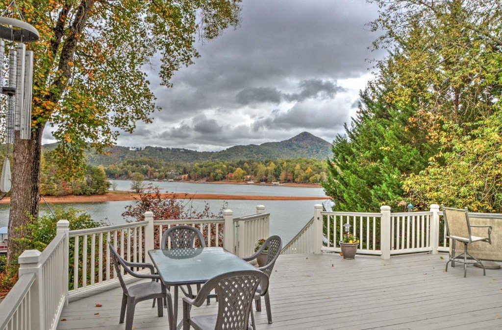 Hiawassee House | Lakefront Hiawassee Home with Boat Dock and Hot Tub!
