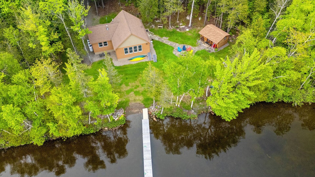 Mount Chase Cottage | Lakefront Home on Lower Shin Pond