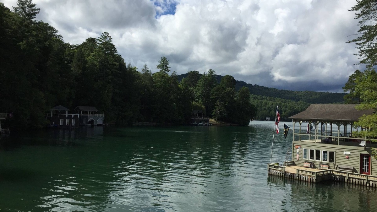Lakemont House | Lakefront home on Lake Rabun with huge boathouse and lots of patio space.