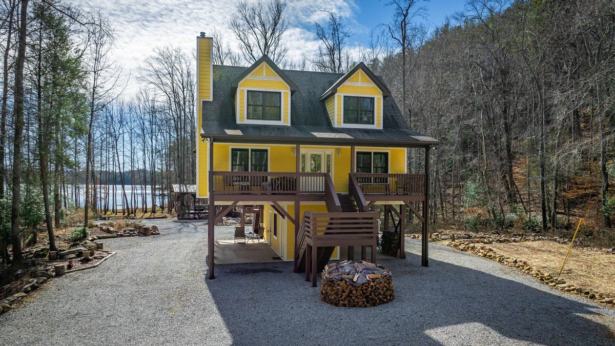Nebo House | Lakefront home w/direct cove access, kayaks, pavilion, fire pit, & private creek