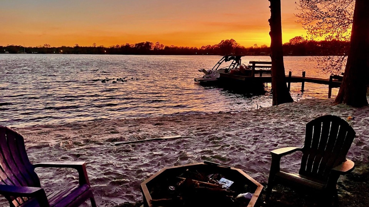 Interlachen House | Lakefront home w/ screened pool - peaceful, relaxing, & amazing sunsets!