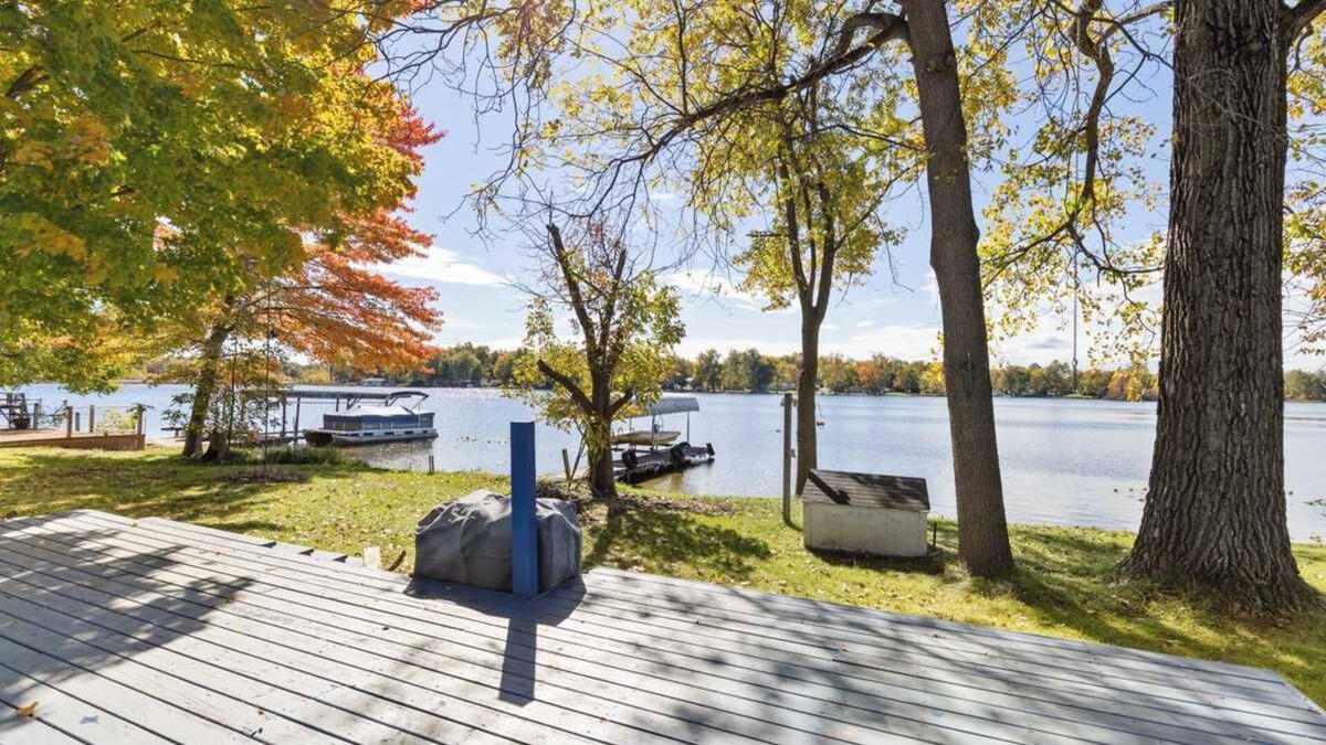 Bloomingdale House | Lakefront Home with Dock, Firepit & Private Deck