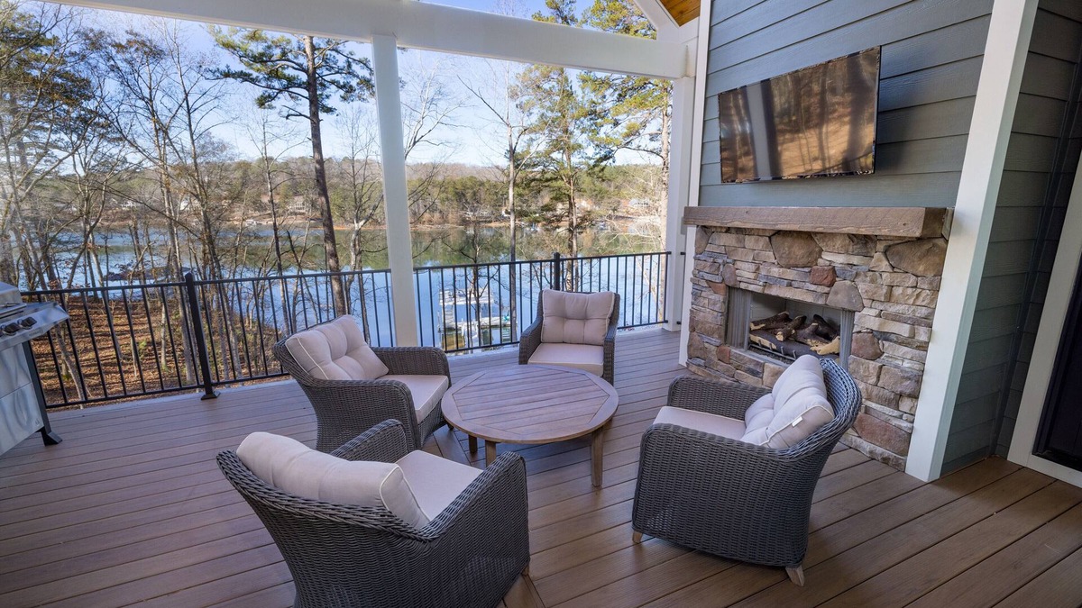 Salem House | Lakefront NEW BUILD on pristine Lake Keowee w/game room & double-decker dock!