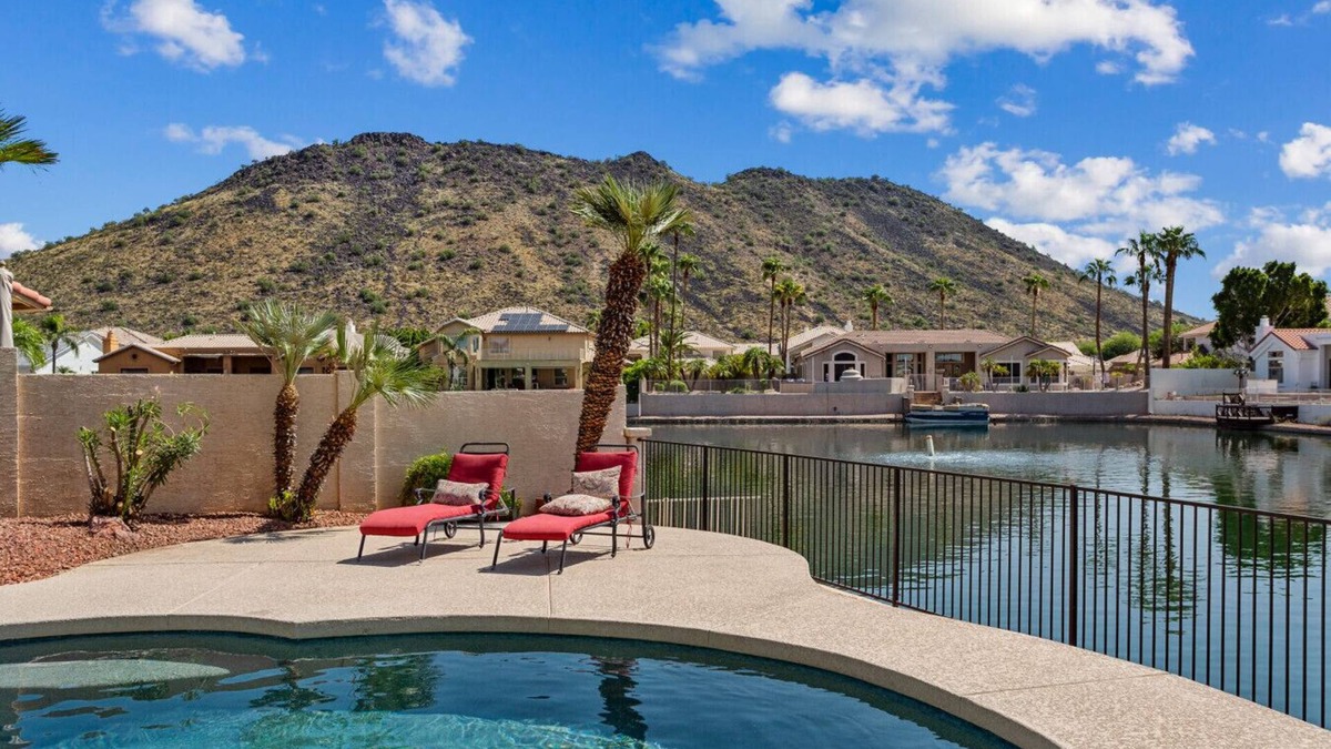 Arrowhead Lakes House | Lakefront Oasis with Heated Pool and Mountain Views