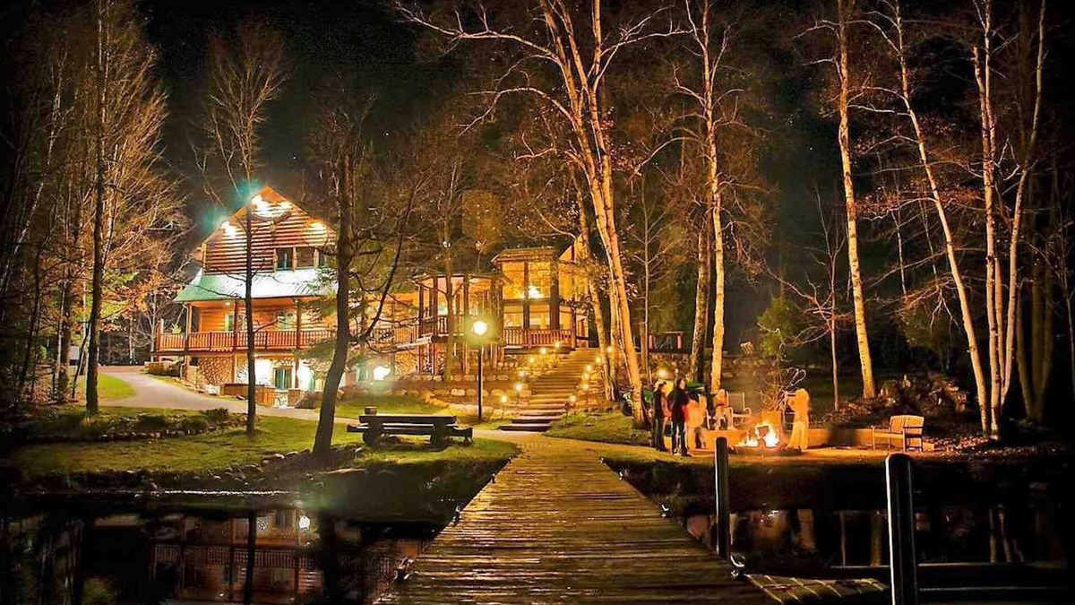 Townsend Cabin | Lakefront secluded mult-family retreat with game room and two cabins.