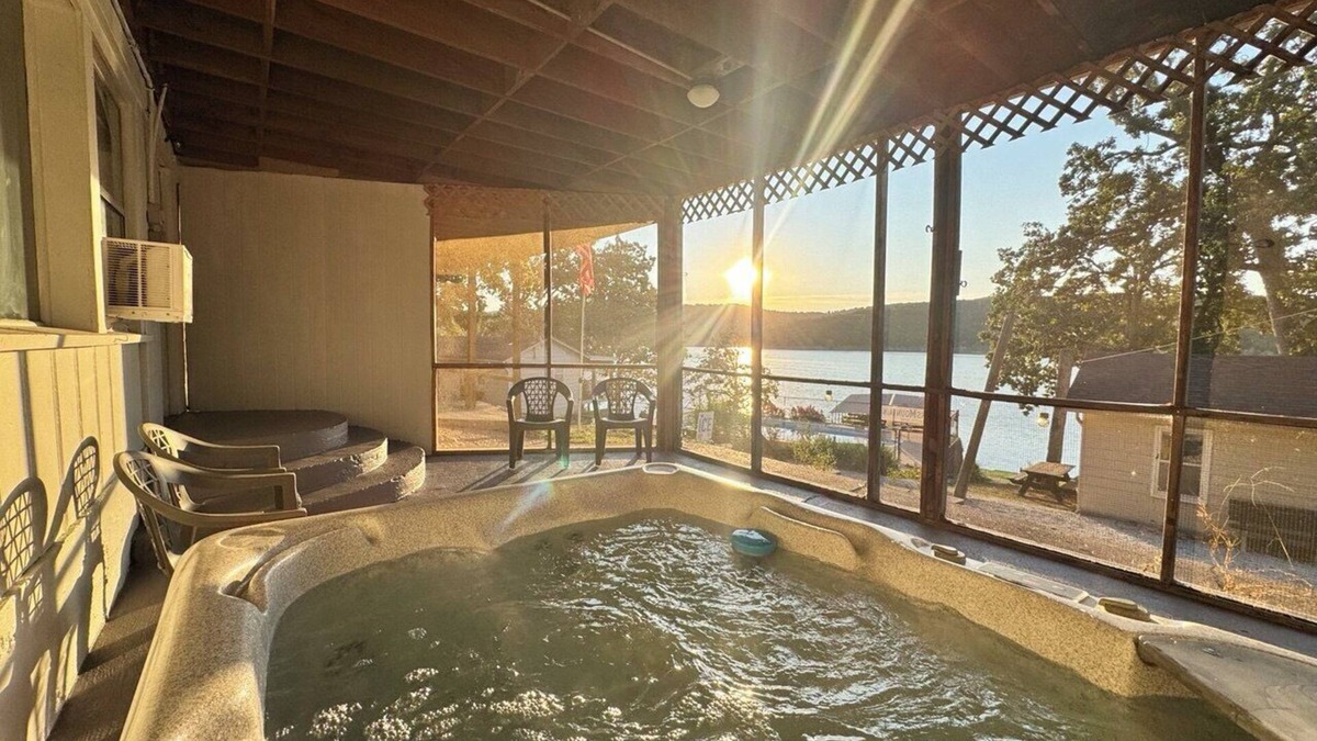 Boulder Point Cabin | Lakeside Cabin w/Hot Tub, Pool & Private Dock, Pet Friendly!