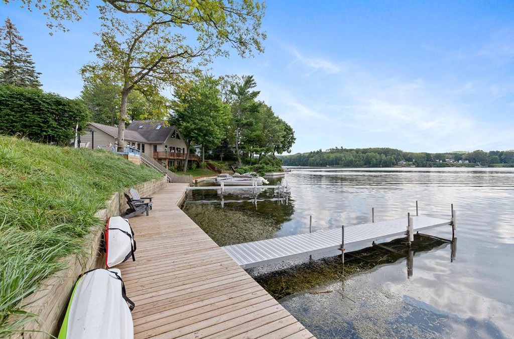 Newaygo Apartment | Lakeside Getaway with Dock, Firepit, Grill