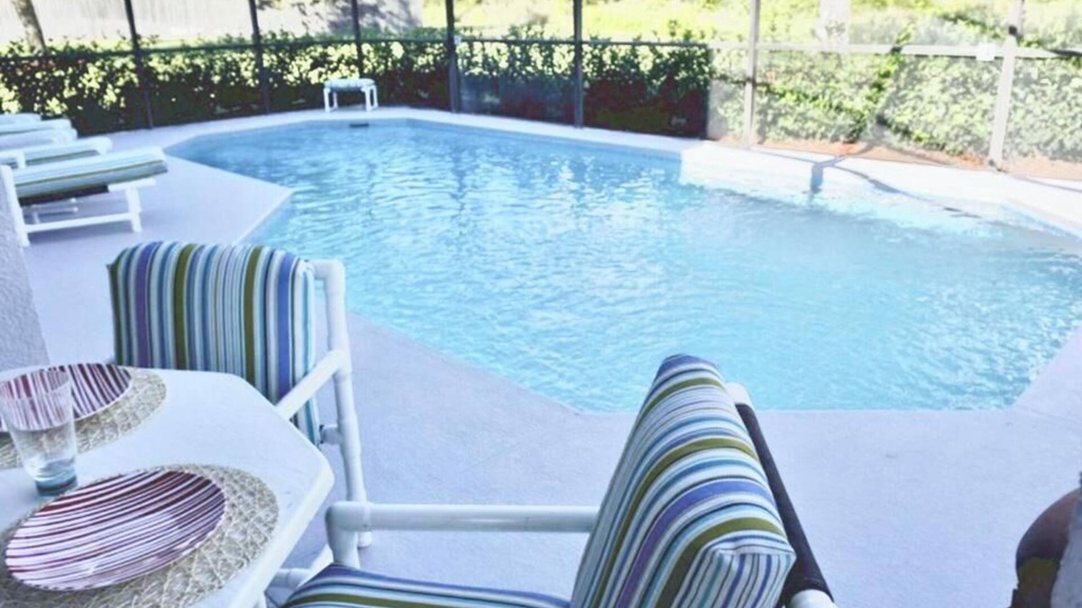 Lake Berkley House | Lakeside house, huge south facing pool with spa, lake view, & Disney at 8 miles