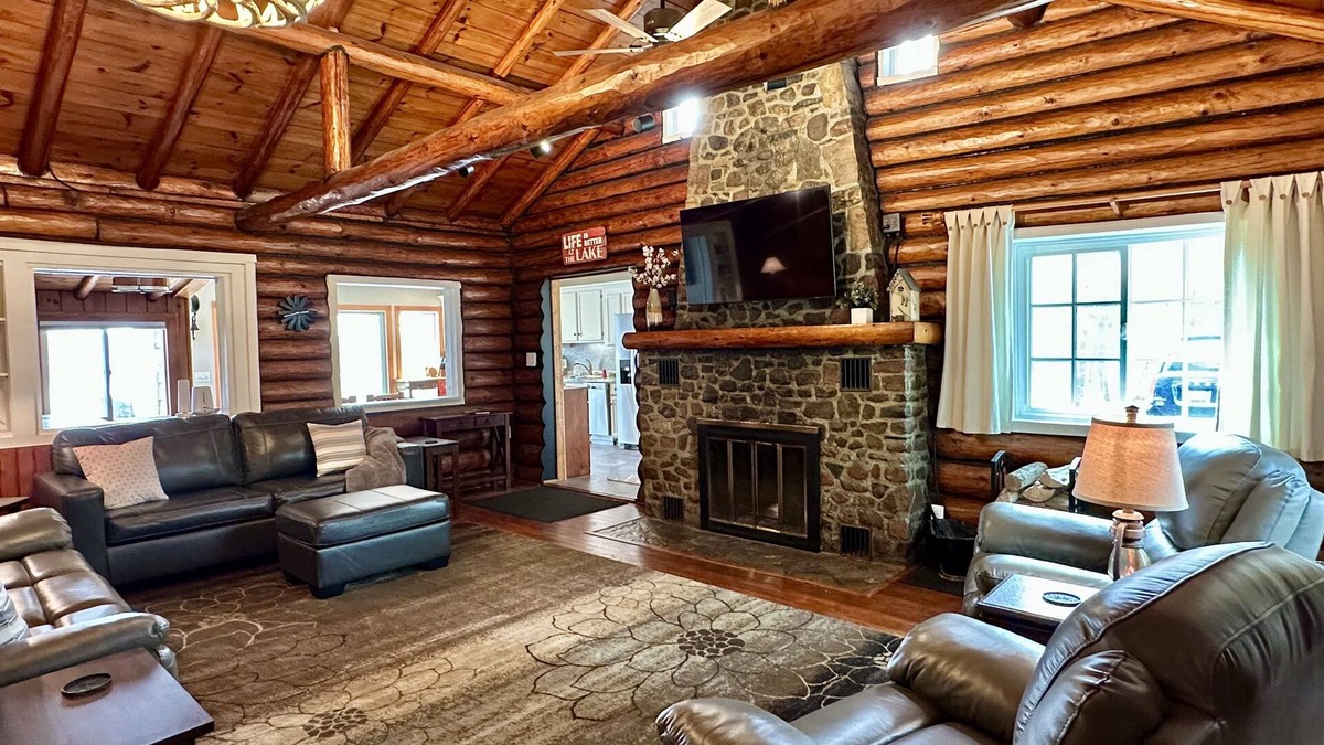 Augusta Cabin | Lakeside Log Cabin - Enjoy a beautiful sugar sand beach, Eau Claire Area