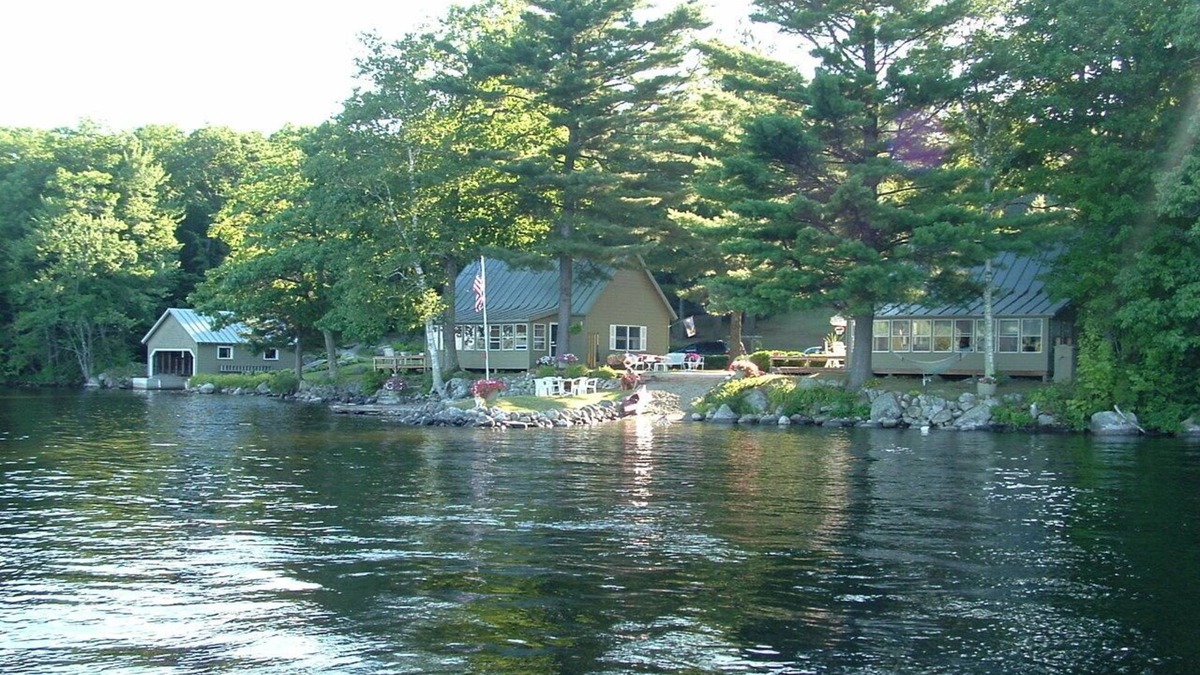 Rome House | Landmark 3 Camp Estate with Private Beach and Pier in Belgrade Lakes, Maine
