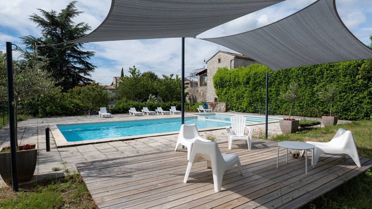 Labastide-de-Virac Other | Large authentic house with swimming pool and tennis court