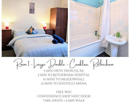 Canklow House | Large double room, Free WiFi & Parking Near M1