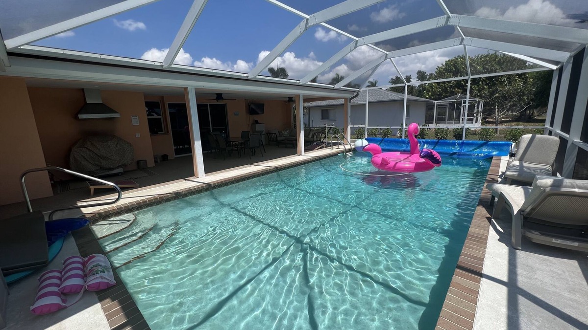 Cypress Lake House | Large family home with heated pool