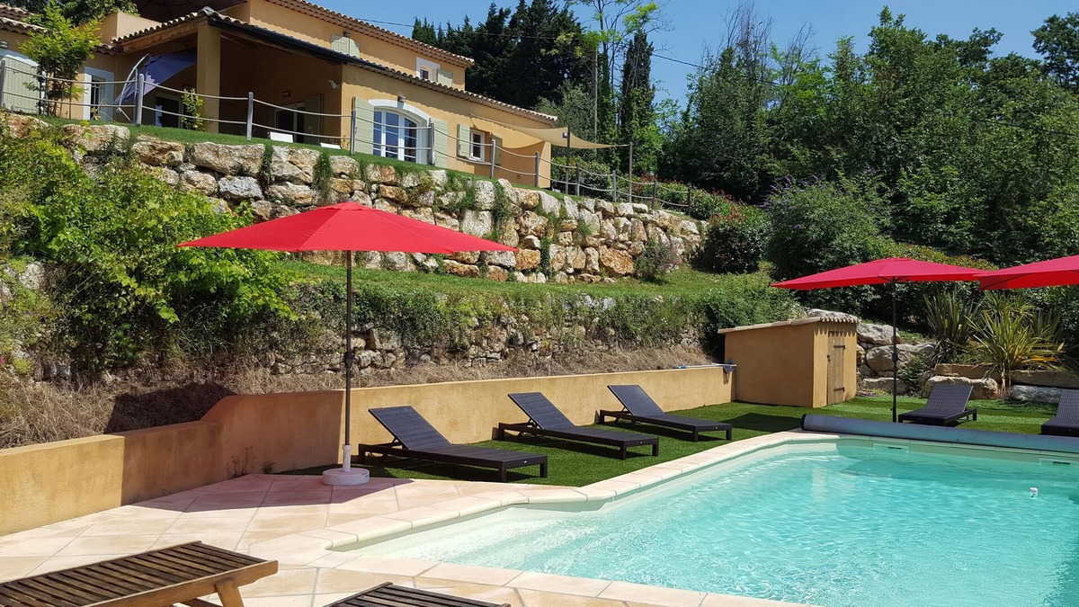 Montauroux Villa | Large heated pool Villa beautiful view of Provencal village and Esterel