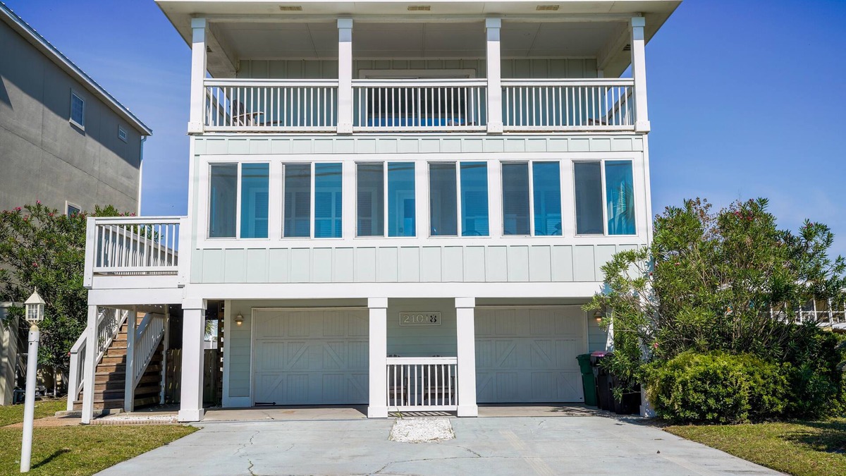 Sunnyside On The Gulf House | Large home on Private Beach, Game Room, Third story deck, Ocean Views,