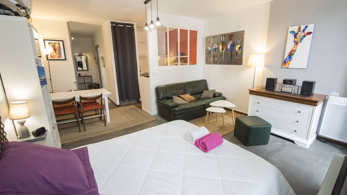 Tarbes Apartment | Large studio 36m2 facing south and bordering Place Marcadieu