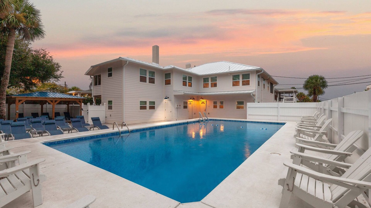 Savannah Beach Villa | Large Tybee Home for 28 Guests, Private Pool
