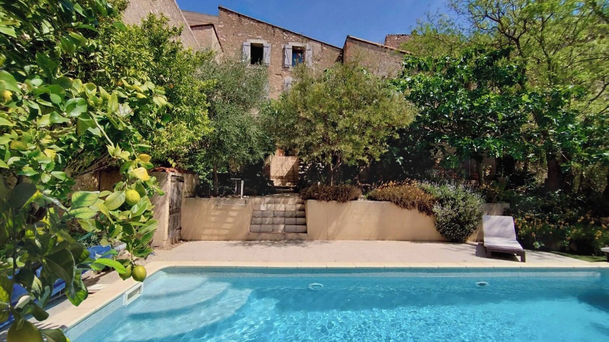 Tautavel House | Large vacation home in Tautavel with wooded garden and private pool.