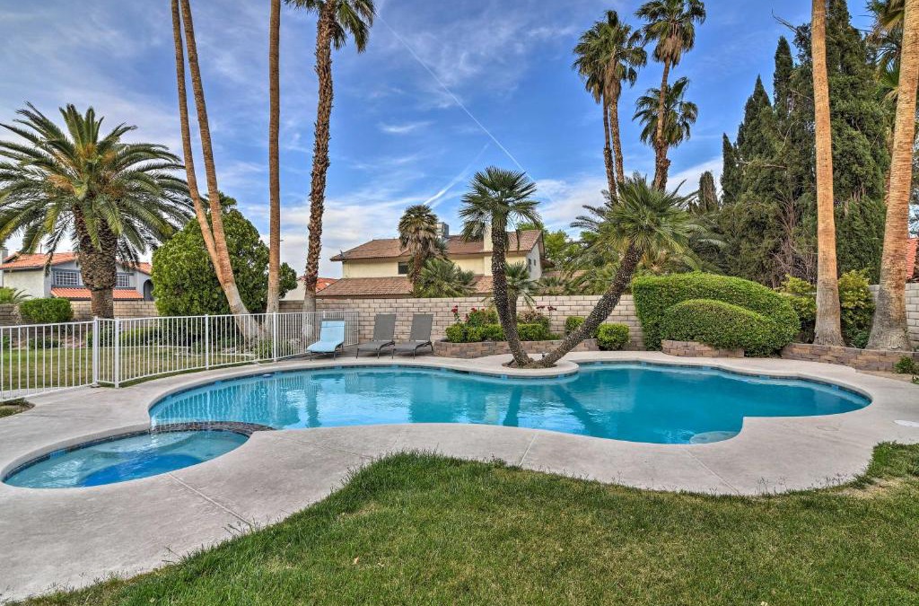 Rancho Oakey House | Las Vegas House with Pool and Hot Tub - 1 Mi to Strip!
