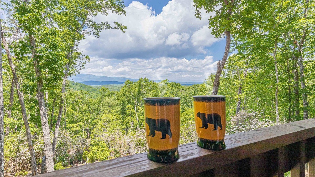 Clarkesville Cabin | Lazy Bear Cabin | Secluded Year-Round Mountain View, Hot Tub, Fire Pit, Games