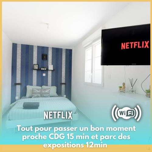 Tremblay-les-Gonesse Apartment | Le bleuet Séjour proche CDG