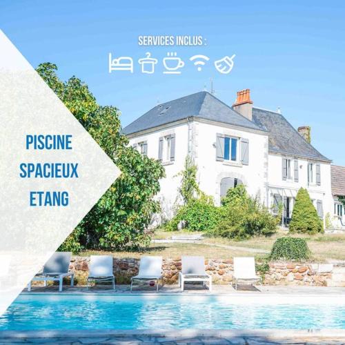 Nuret-le-Ferron Villa | Le Domaine du Pavillon L'idyllique en Brenne