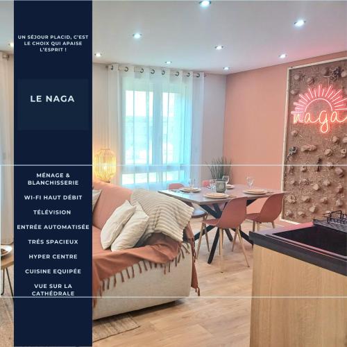 Beauvais Apartment | Le Naga - Confortable avec Vue sur la Cathédrale