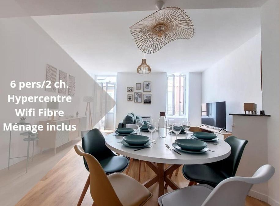 Tarbes Apartment | Le Nordique - 2 chambres - Fibre Wifi - Netflix - Ménage inclus