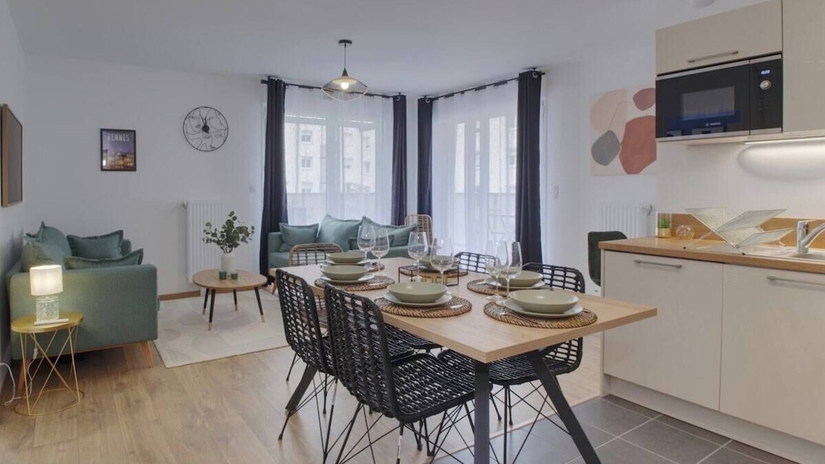 Villejean Apartment | Le Normand - Spacious new 4-room apartment