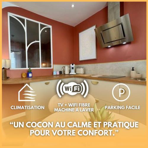 Moulins Apartment | "Le rêve de Gaïa" Wifi, parking gratuit dans la rue
