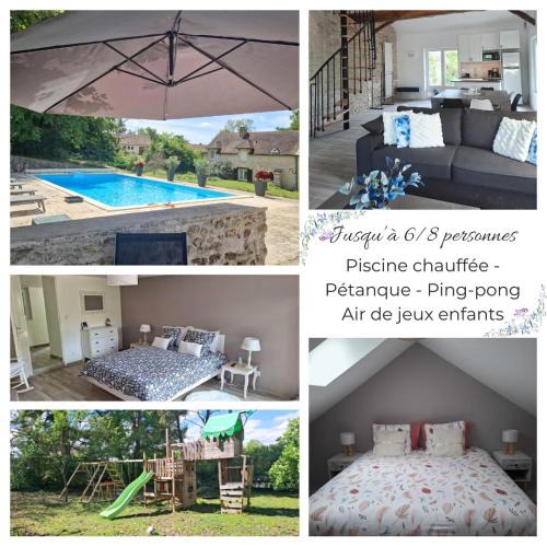 Valpuiseaux House | Le relais des clefs -Piscine chauffée, pétanque - 8pers