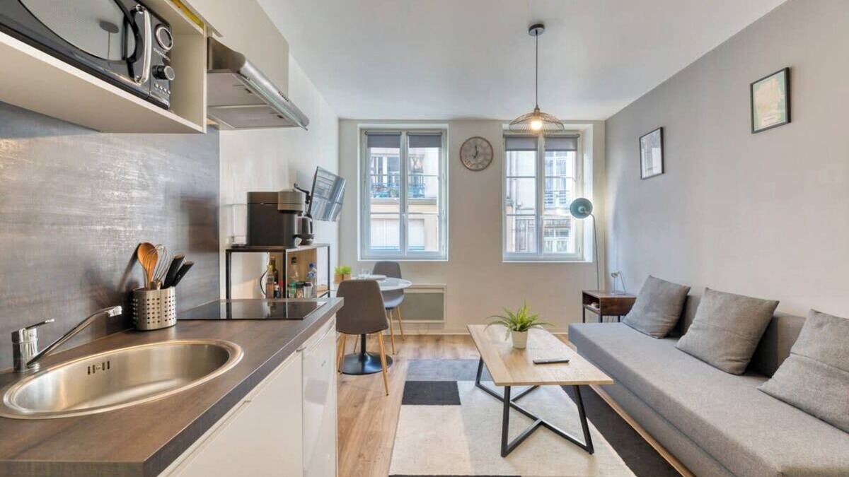Gare-Jouvenet Apartment | Le Thibaut : studio rénové au coeur de Rouen