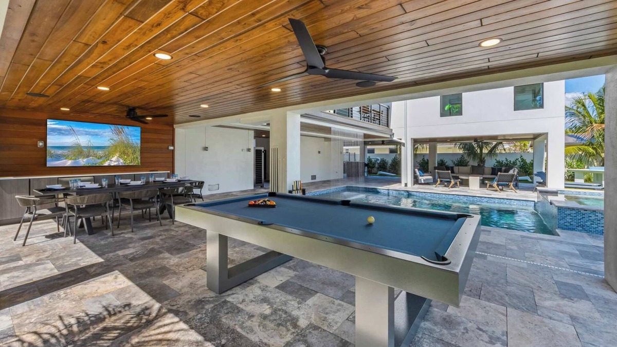 Sarasota House | Lido Luxe Estate: Rental with Pool & Rooftop Deck