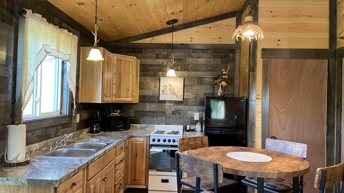 Large Cabin | LILY PAD: Cozy Cabin with Unique Charm overlooking small pond on our property.